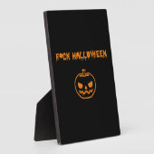 Plaque Photo Anti Halloween citrouille jack-o' lantern (Côté)