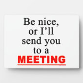 Plaque Photo Anti-Réunion Dire Easel (Devant)