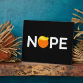 Plaque Photo Anti-Trump - Nope Edition (Côté)