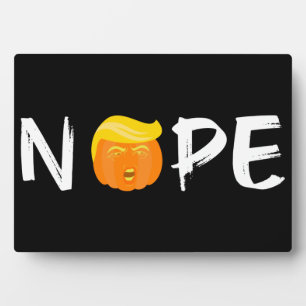 Plaque Photo Anti-Trump - Nope Halloween Edition II