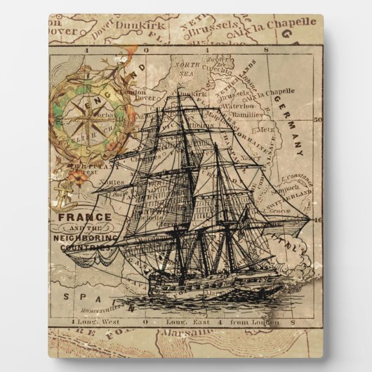 Plaque Photo Antique Old General France (Devant)