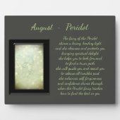 Plaque Photo Août Birthstone Peridot (Devant)