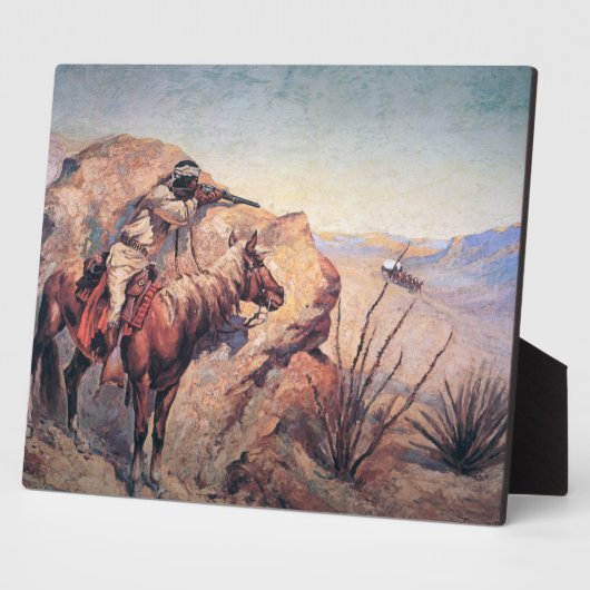 Plaque Photo Apache Ambush (Côté)
