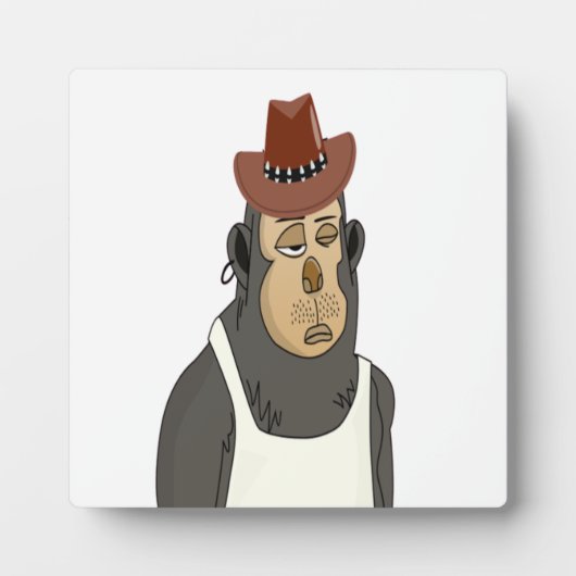 Plaque Photo Ape ennuyée (Devant)