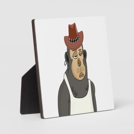 Plaque Photo Ape ennuyée (Recto)