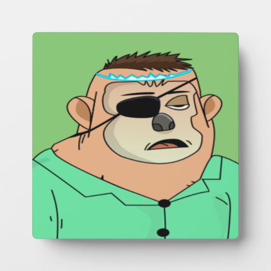 Plaque Photo Ape ennuyée (Devant)