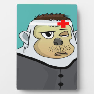 Plaque Photo Ape ennuyée