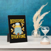 Plaque Photo Apiculteurs Et Tous (Côté)