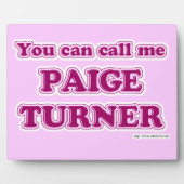 Plaque Photo Appelez-moi Paige Turner Funny Auteur Slogan (Devant)