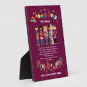 Plaque Photo Appréciation de l'enseignant Nom personnalisé Cade (Côté)