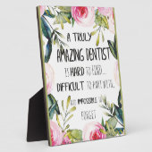 Plaque Photo Appréciation des dentistes Docteur Merci Citation  (Côté)