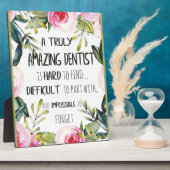 Plaque Photo Appréciation des dentistes Docteur Merci Citation  (Côté)