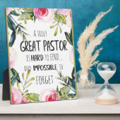 Plaque Photo Appréciation du pasteur Cadeau Pastor Merci citati (Côté)