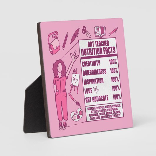 Plaque Photo Appréciation pour les professeurs d'art - Cadeaux  (Recto)