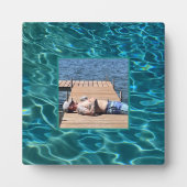 Plaque Photo Aqua Blue Water Motif, ondulations océaniques (Devant)