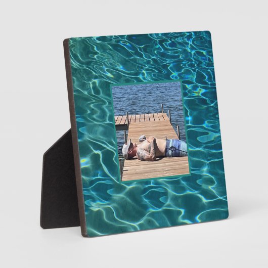 Plaque Photo Aqua Blue Water Motif, ondulations océaniques (Recto)