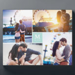 Plaque Photo Aqua Box Monogramme intemporel Mariage Photo Easel<br><div class="desc">Conçu par fat*fa*tin. Facile à customiser avec votre propre texte,  photo ou image. Pour des demandes personnalisées,  veuillez contacter fat*fa*tin directement. Des frais personnalisés s'appliquent. www.zazzle.com/fat_fa_tin www.zazzle.com/color_therapy www.zazzle.com/fatfatin_blue_knot www.zazzle.com/fatfatin_red_knot www.zazzle.com/fatfatin_mini_me www.zazzle.com/fatfatin_box www.zazzle.com/fatfatin_design www.zazzle.com/fatfatin_ink</div>