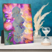 Plaque Photo Aquarelle Abstraite orchidées tropicales (Côté)