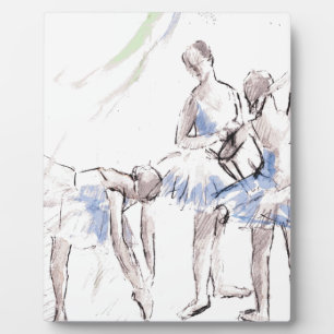 Plaque Photo Aquarelle Ballet Danse Ballerina