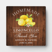 Plaque Photo Aquarelle Citrons Limoncello Bois Imprimer Mariage (Devant)