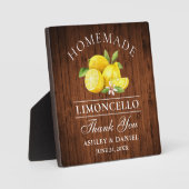 Plaque Photo Aquarelle Citrons Limoncello Bois Imprimer Mariage (Recto)