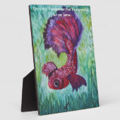 Plaque Photo Aquarelle de Betta fish (Côté)