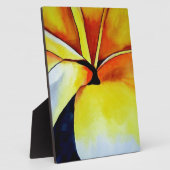 Plaque Photo Aquarelle de fleur frangipani tropicale art abstra (Côté)