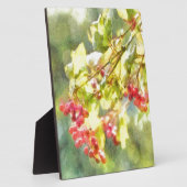 Plaque Photo Aquarelle des baies d'hiver (Côté)