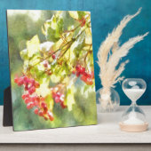 Plaque Photo Aquarelle des baies d'hiver (Côté)