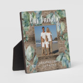 Plaque Photo Aquarelle douce verdure personnaliser Photo de fam (Recto)