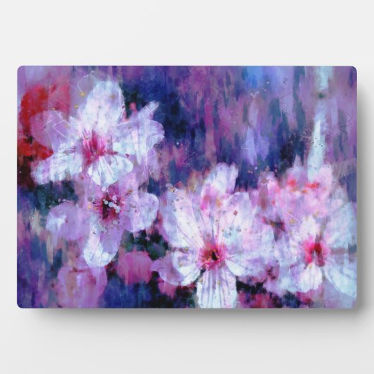 Plaque Photo Aquarelle en fleur d'amande (Devant)