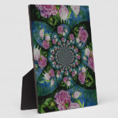 Plaque Photo Aquarelle florale de pivoine rose blanc (Côté)