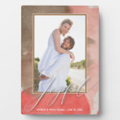 Plaque Photo Aquarelle Joyeuse photo de Noël (Devant)