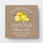 Plaque Photo Aquarelle Lemons Limoncello Kraft Mariage (Devant)