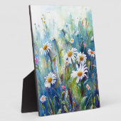 Plaque Photo Aquarelle peinture de marguerite (Côté)