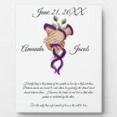 Plaque Photo Aquarelle Purple Handfasting Art Mariage Keepsaké (Devant)