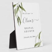 Plaque Photo Aquarelle Rustique Eucalyptus Fête des mariées Eas (Côté)