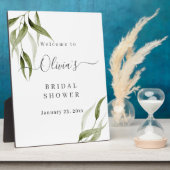 Plaque Photo Aquarelle Rustique Eucalyptus Fête des mariées Eas (Côté)