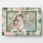Plaque Photo Aquarelle tropicale Flore Bordure Photo Easel (Devant)
