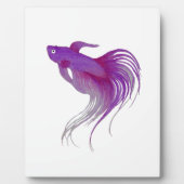 Plaque Photo Aquarelle violette Betta Fish (Devant)