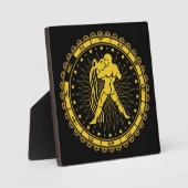 Plaque Photo Aquarius - Symbole Zodiaque - Horoscope (Recto)