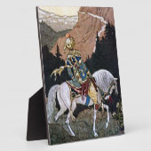 Plaque Photo Arabian Nights Chevalier Prince sur Cheval Blanc (Côté)