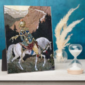 Plaque Photo Arabian Nights Chevalier Prince sur Cheval Blanc (Côté)