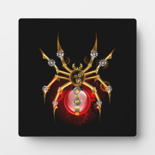 Plaque Photo Araignée en vapeur noire