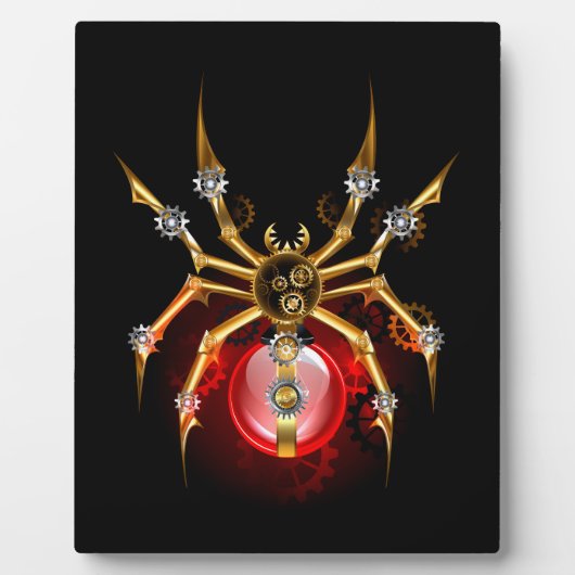 Plaque Photo Araignée en vapeur noire (Devant)