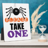 Plaque Photo Araignée Halloween S'Il Vous Plaît Prendre Un (Côté)