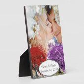 Plaque Photo Arbre à feuilles de coeur rouge (Côté)