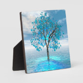 Plaque Photo Arbre Bleu Cristal (Recto)