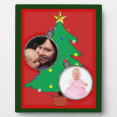 Plaque Photo Arbre de Noël avec vos photos (Devant)