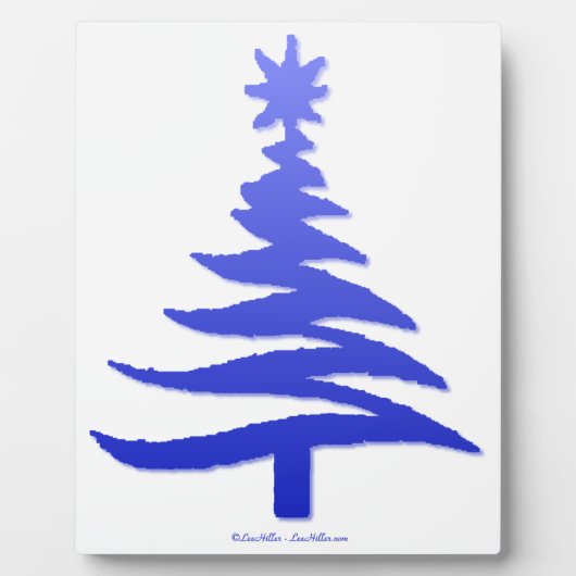 Plaque Photo Arbre de Noël Cobalt bleu (Devant)